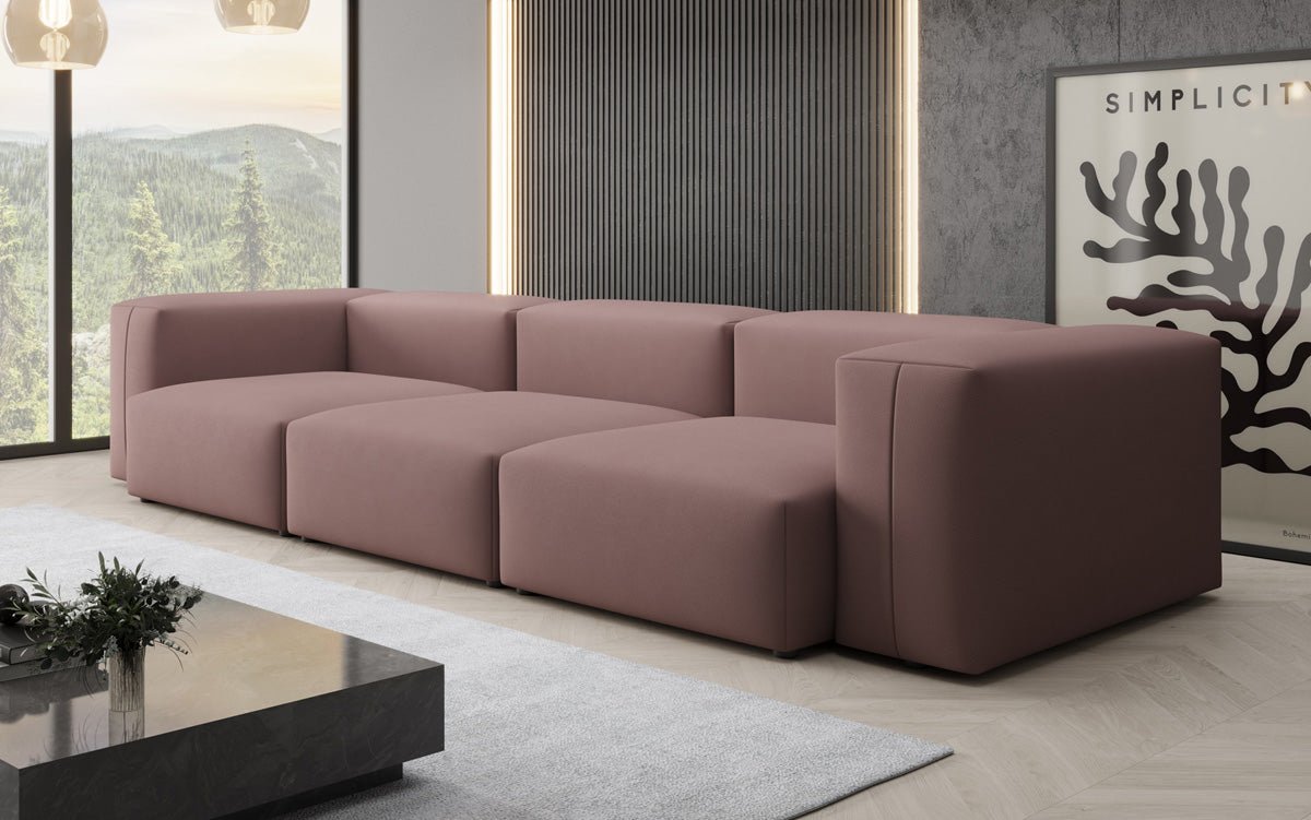 Designer 3-zits bank Snug in Stof