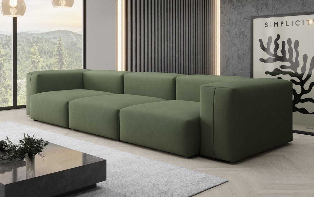 Designer 3-zits bank Snug in Stof
