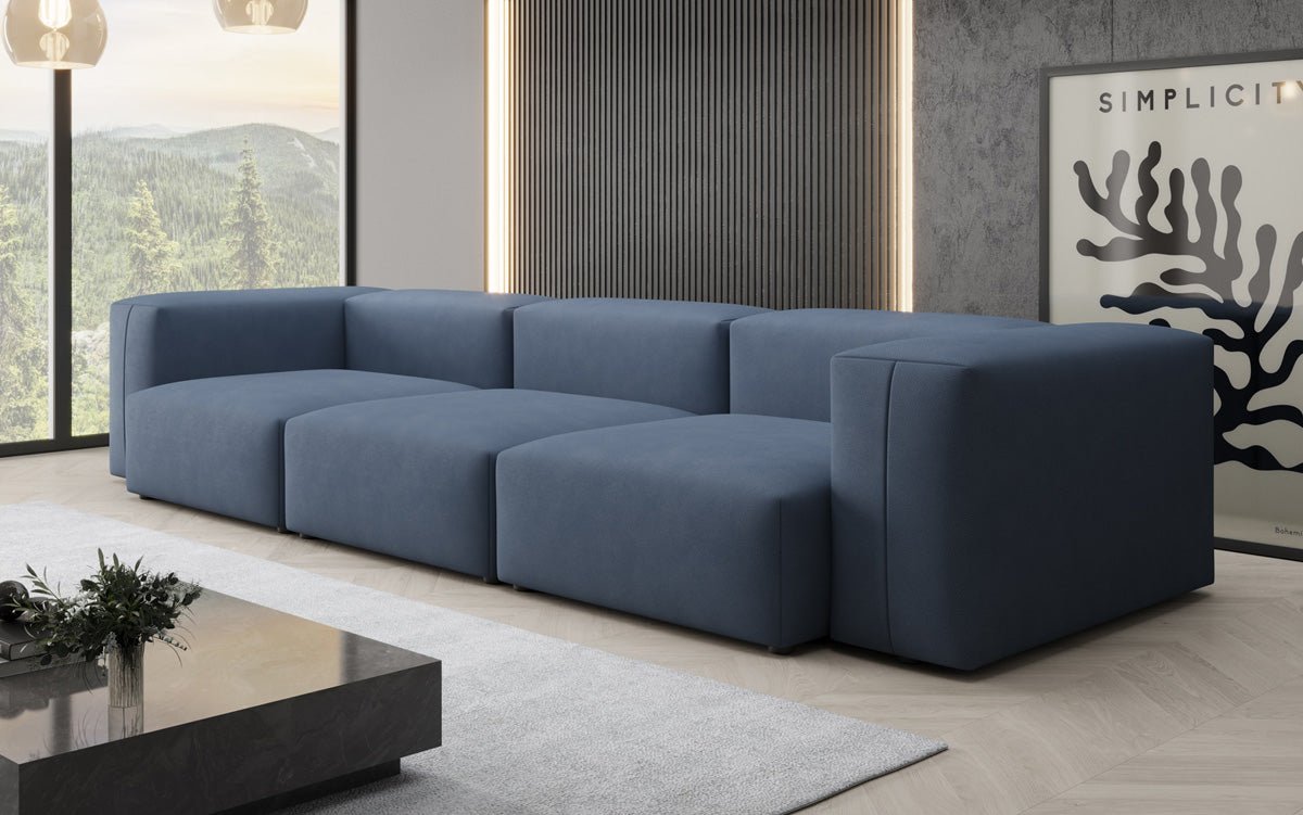 Designer 3-zits bank Snug in Stof