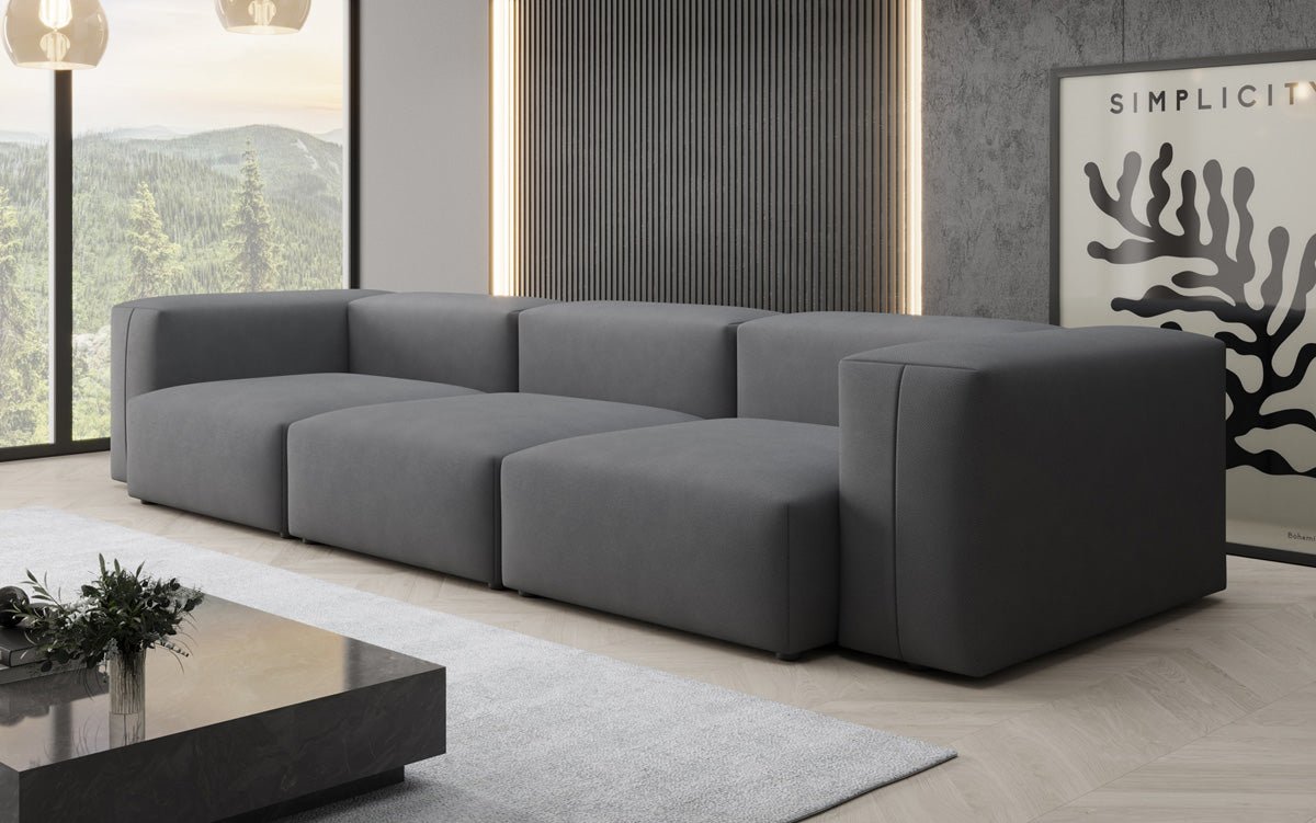 Designer 3-zits bank Snug in Stof