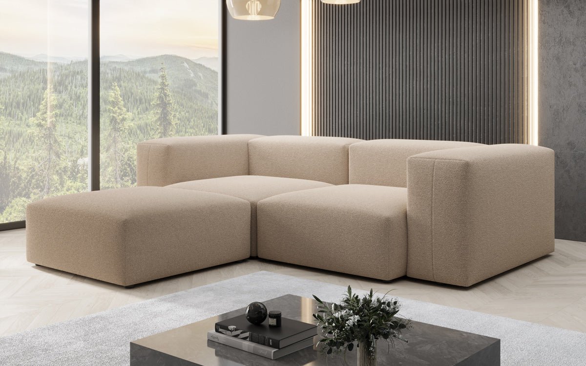 Canapé d'angle L Snug Mini en Bouclé