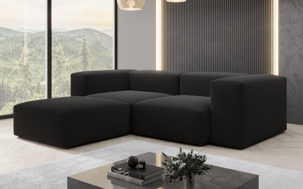Canapé d'angle L Snug Mini en Bouclé