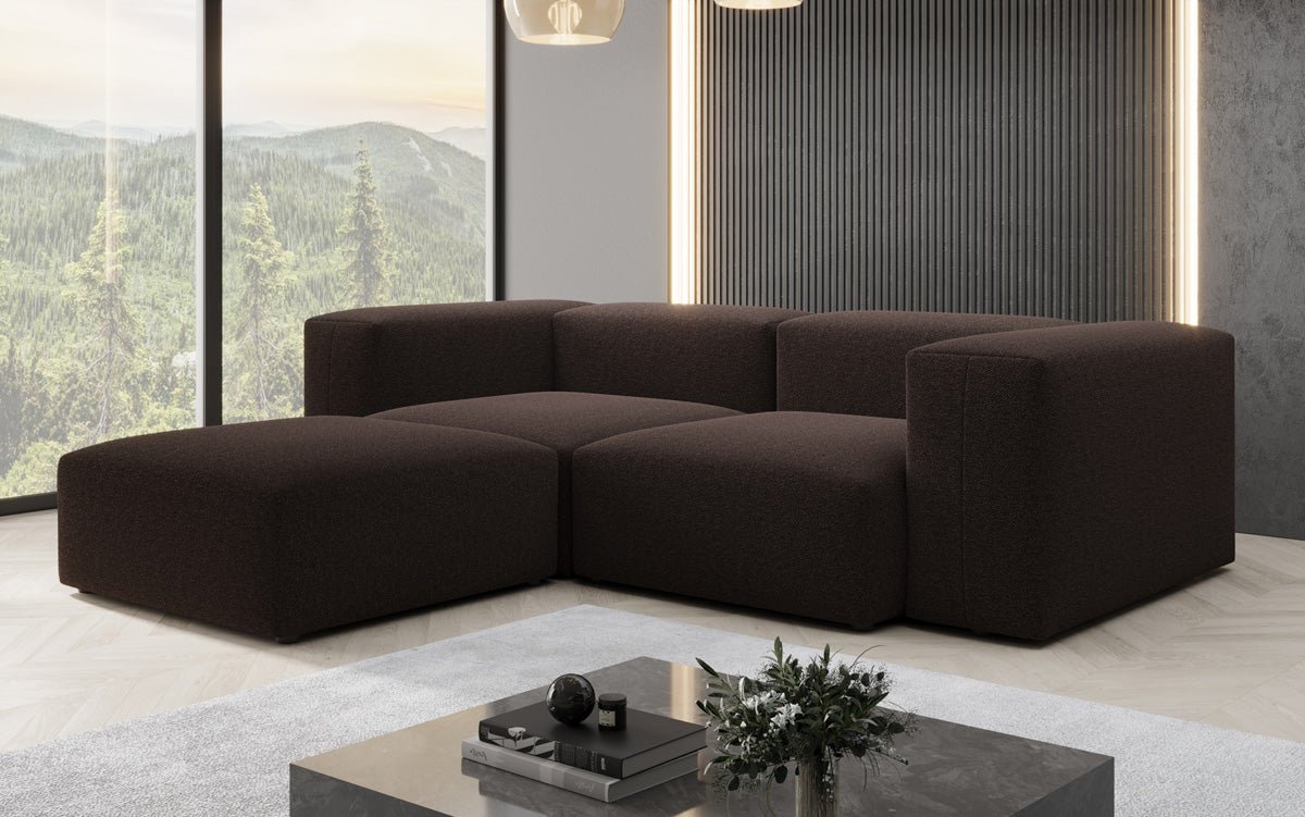 Canapé d'angle L Snug Mini en Bouclé