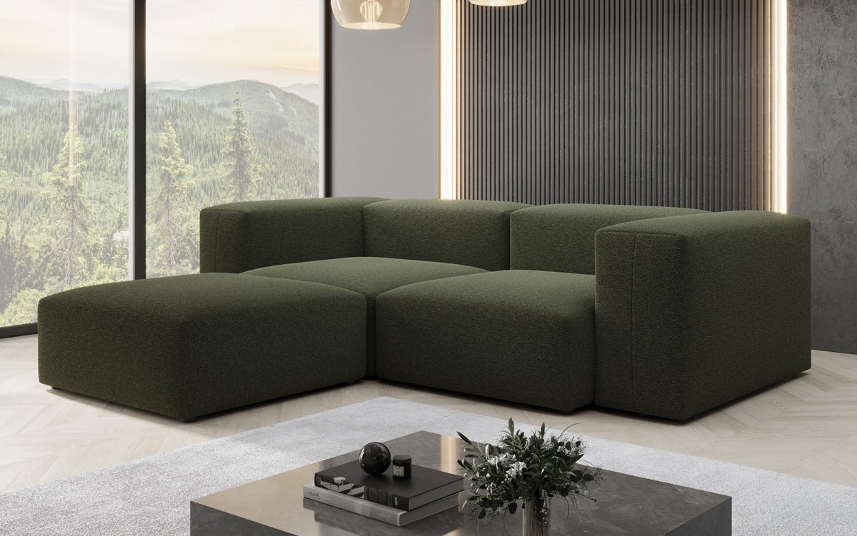 Canapé d'angle L Snug Mini en Bouclé