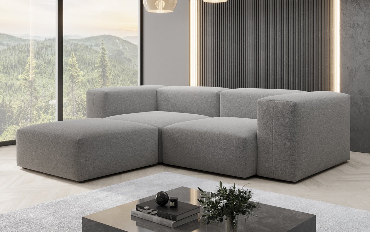 Canapé d'angle L Snug Mini en Bouclé