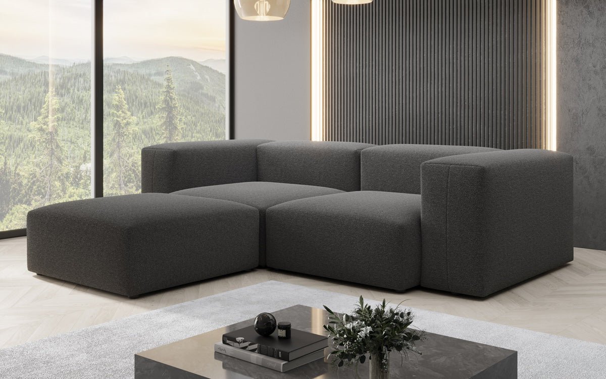 Canapé d'angle L Snug Mini en Bouclé