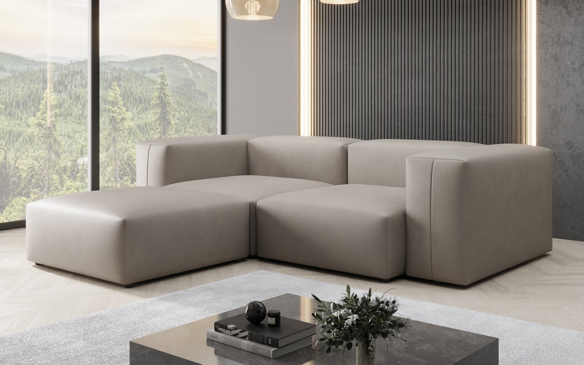 Designer L Sofa Snug Mini in Echtleder
