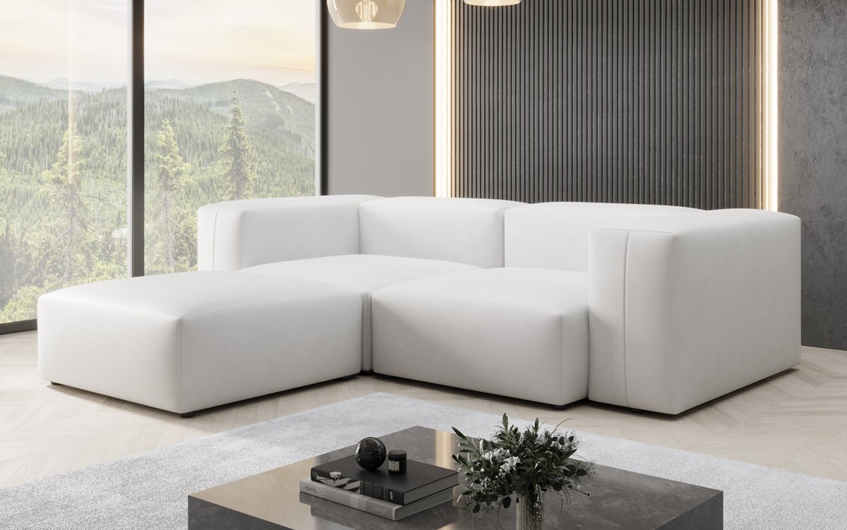 Designer L Sofa Snug Mini in Echtleder