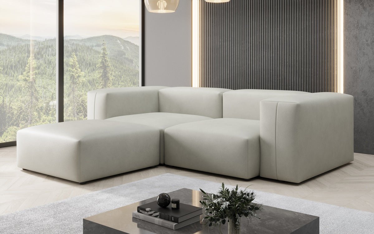 Designer L Sofa Snug Mini in Echtleder