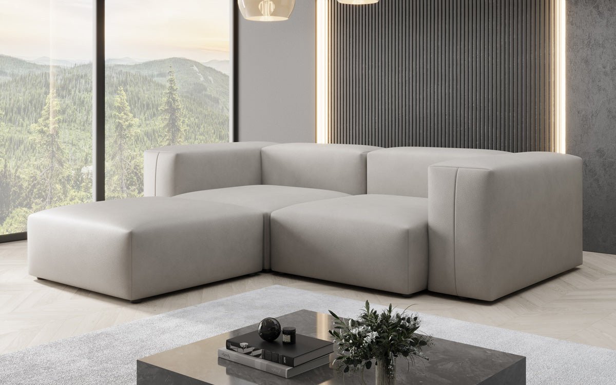 Designer L Sofa Snug Mini in Echtleder