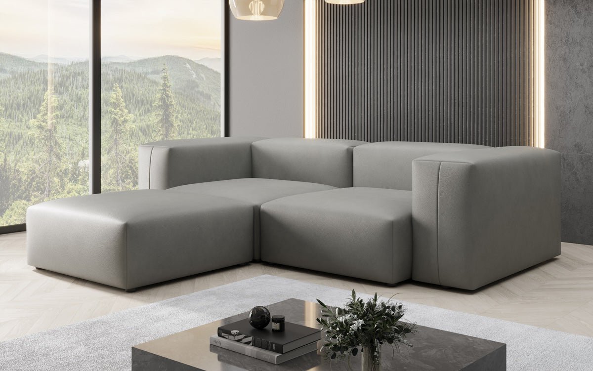 Designer L Sofa Snug Mini in Echtleder