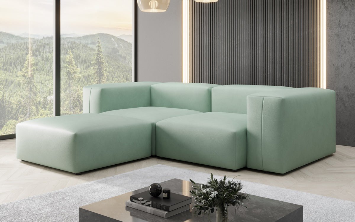 Designer L Sofa Snug Mini in Echtleder