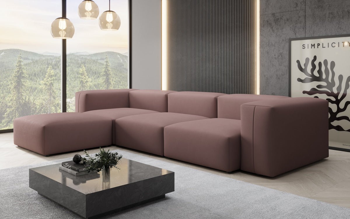 Designer L Sofa Snug in Stoff
