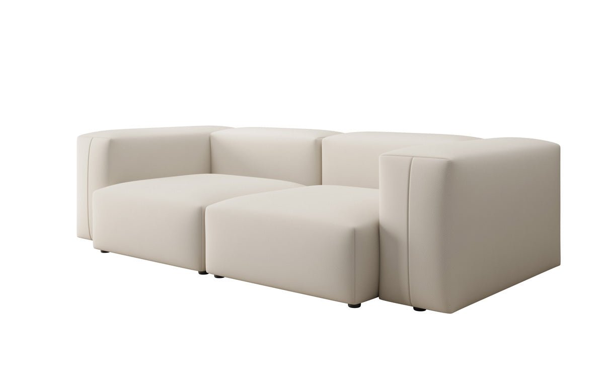 Designer 2-zits bank Snug in Stof