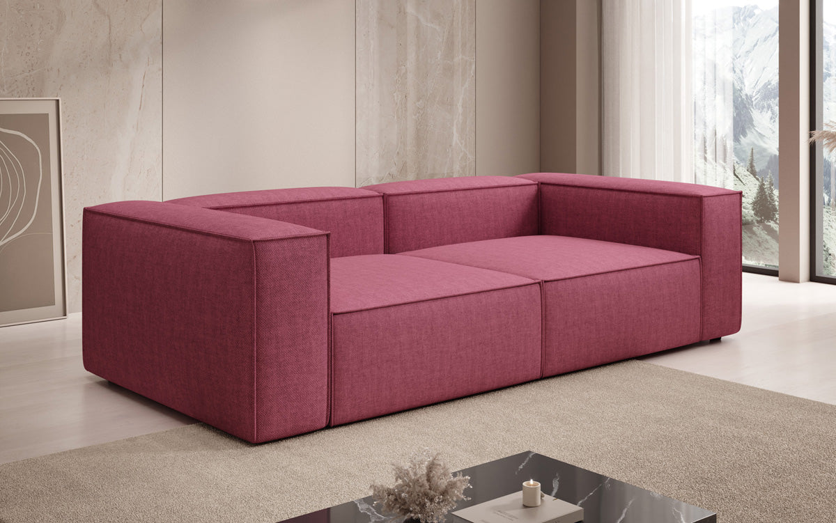 Designbank Lesley 3-zits in linnen-look