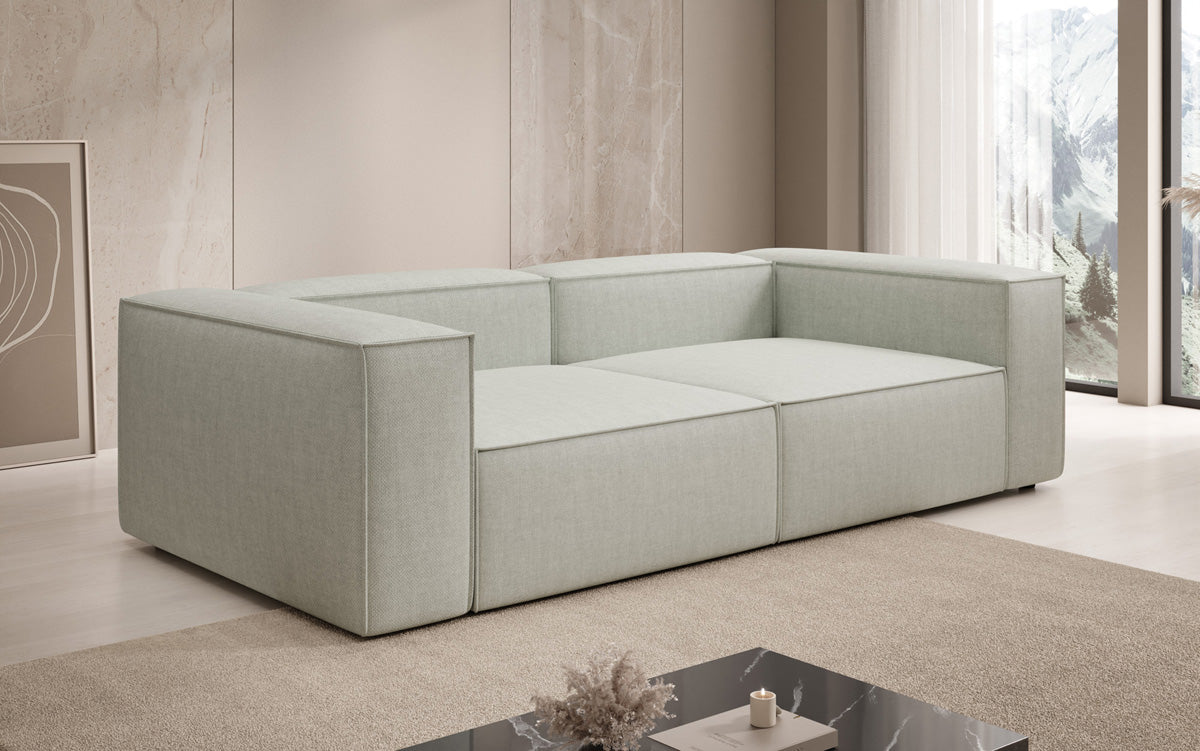 Designbank Lesley 3-zits in linnen-look