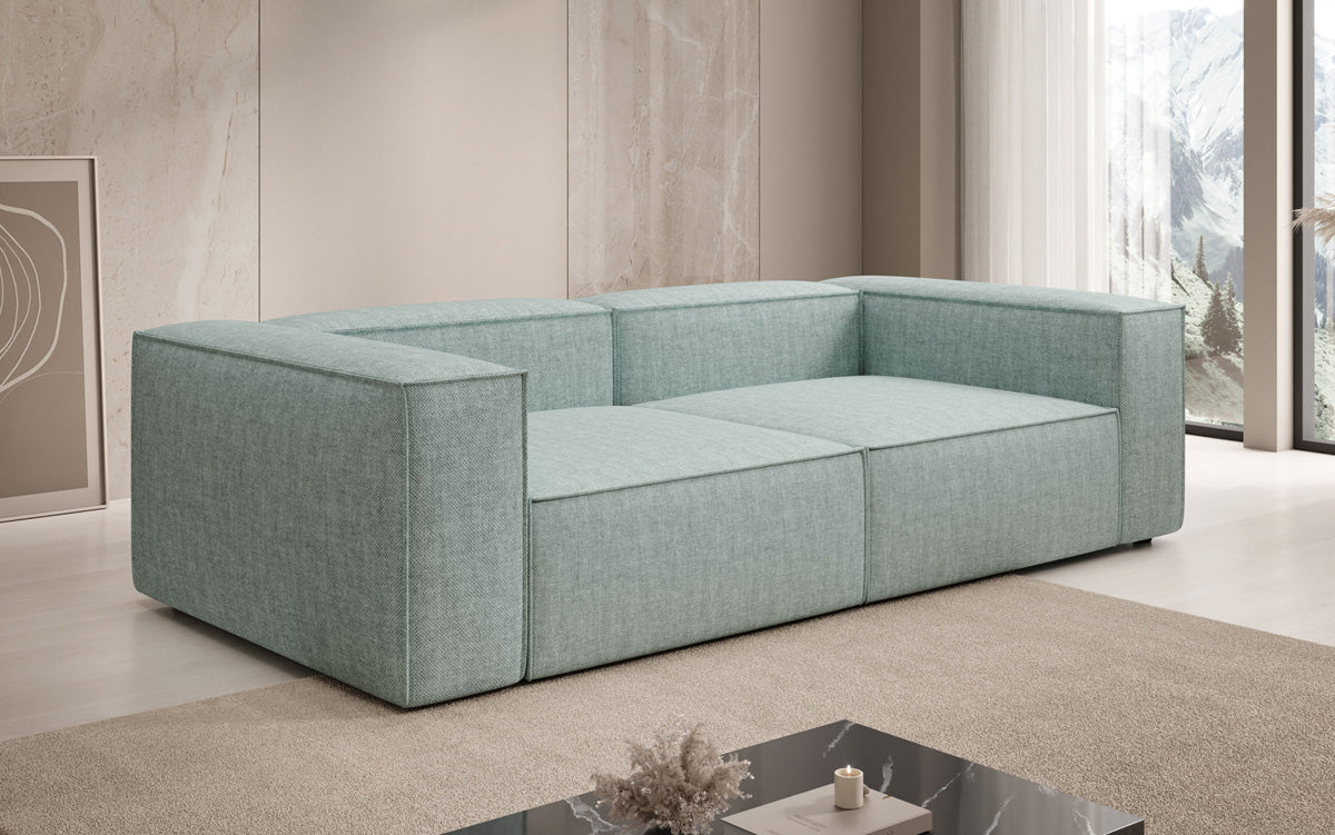 Designbank Lesley 3-zits in linnen-look