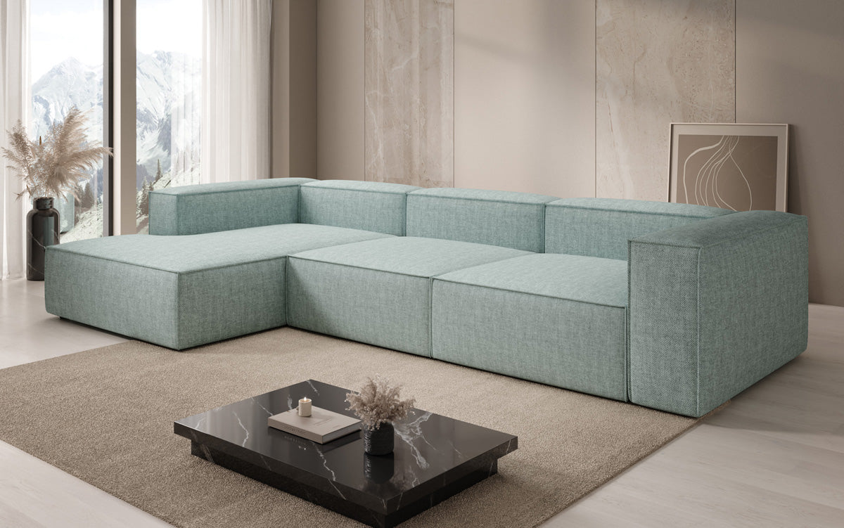 Design hoekbank Lesley in linnen-look