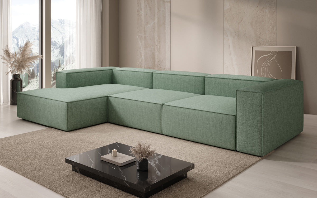 Design hoekbank Lesley in linnen-look