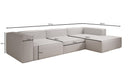 Designer Ecksofa Lesley in Echtleder