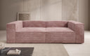 Designer Sofa Lesley 3-zits in Ribstof