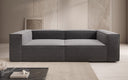 Canapé design Lesley 3 places en tissu texturé