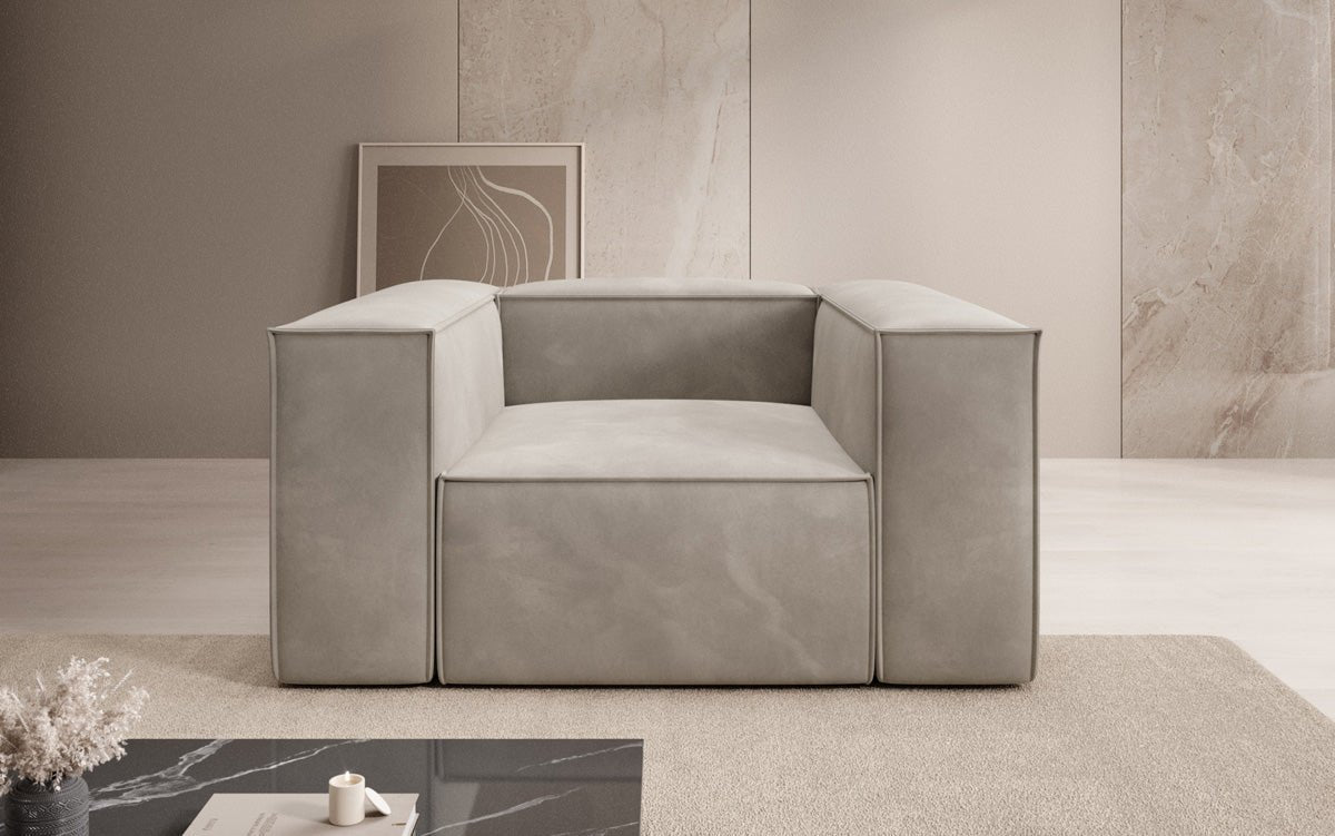 Designer bank-fauteuil Lesley in Fluweel