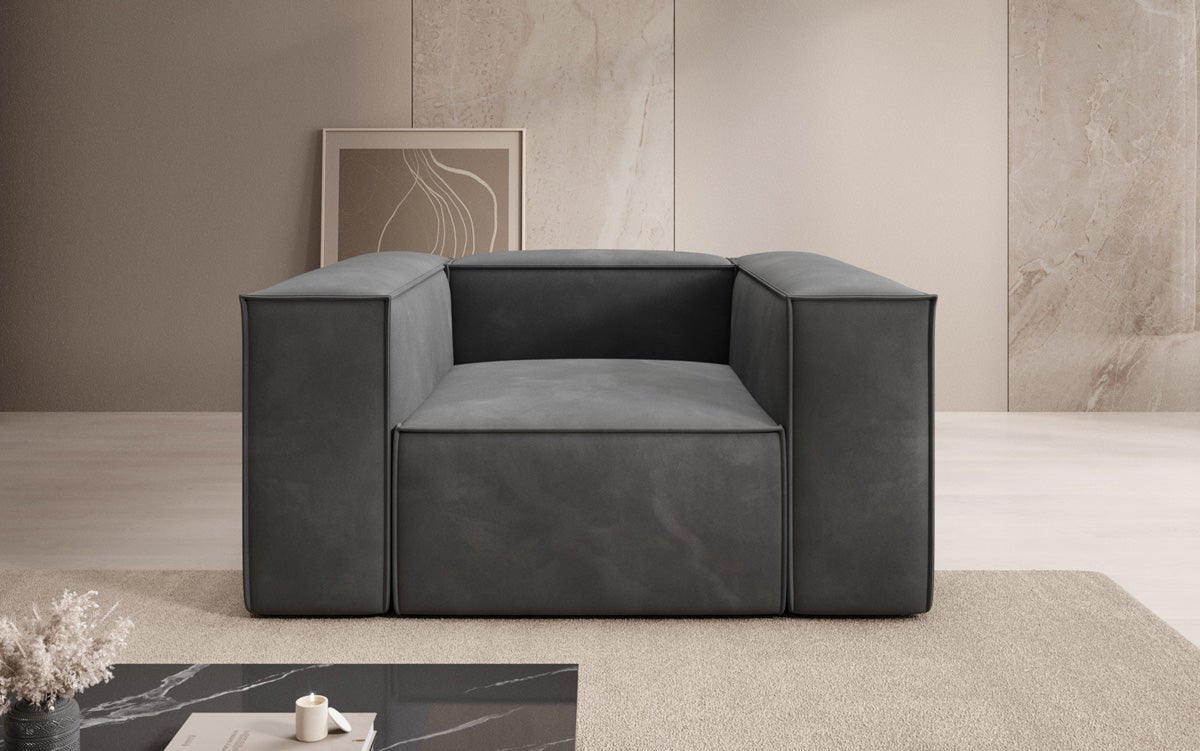 Designer bank-fauteuil Lesley in Fluweel