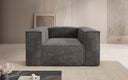 Canapé fauteuil designer Lesley en Côtelé