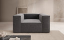 Designer Sofa-Sessel Lesley in Strukturstoff