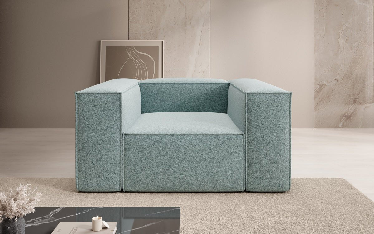 Designer Sofa-Sessel Lesley in Strukturstoff