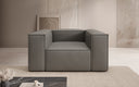 Fauteuil canapé design Lesley en cuir véritable