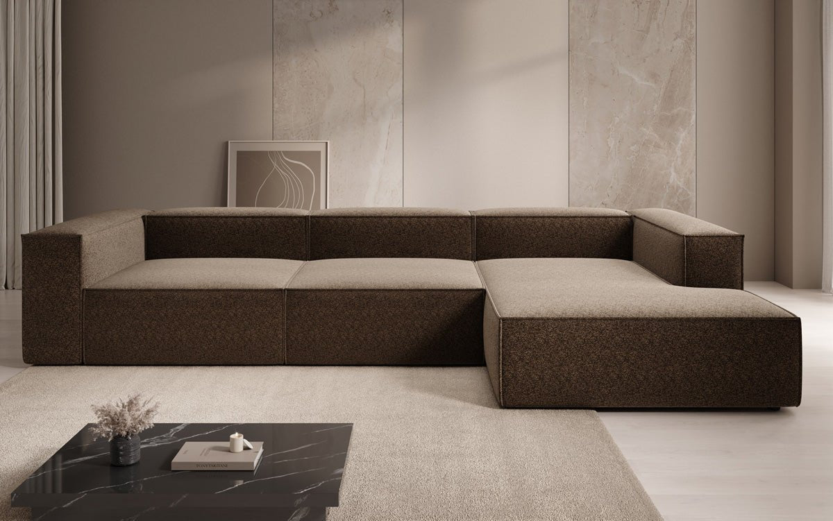 Designsofa Lesley L in structuurstof