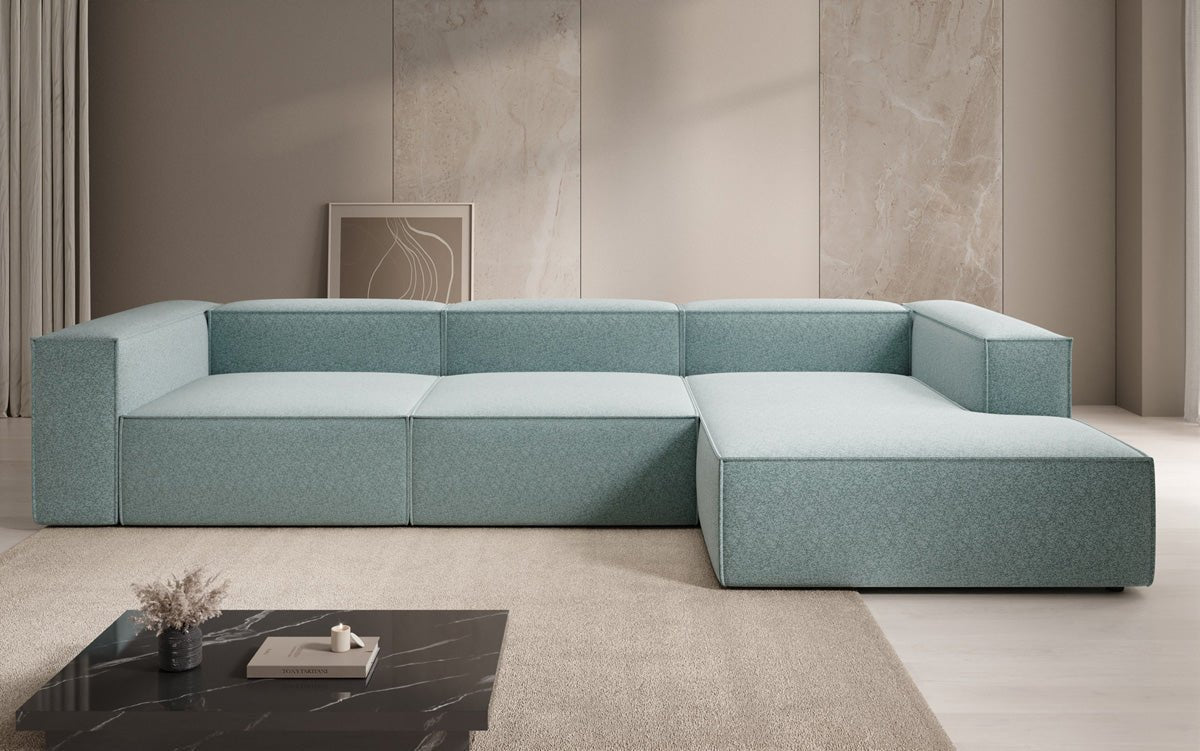 Designsofa Lesley L in structuurstof