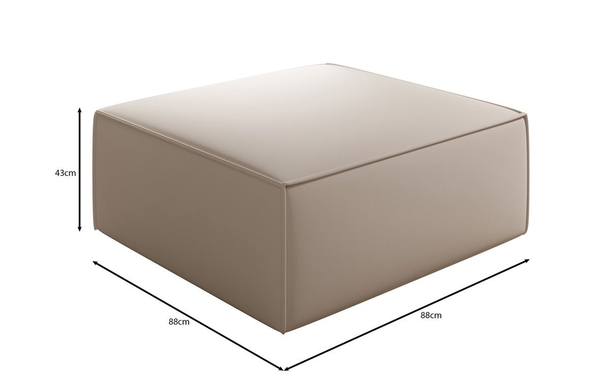 Beistellhocker Lesley en Tissu