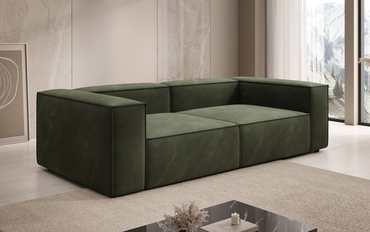 Designbank Lesley 3-zits in Fluweel