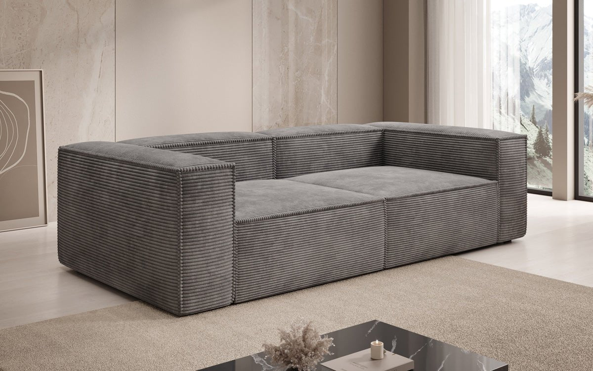 Canapé design Lesley 3 places en Côtelé