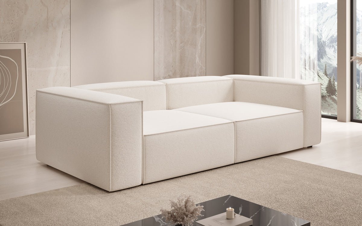 Designer Sofa Lesley 3 Sitzer in Strukturstoff