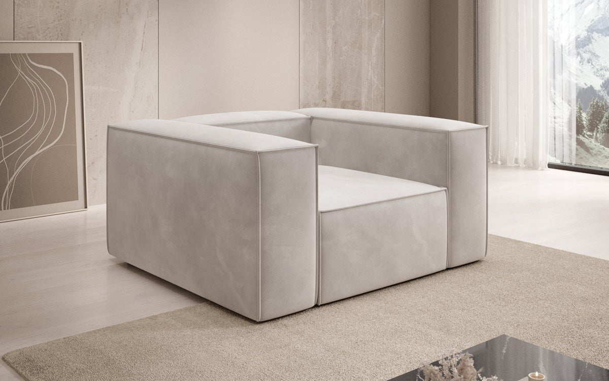 Fauteuil canapé design Lesley en velours