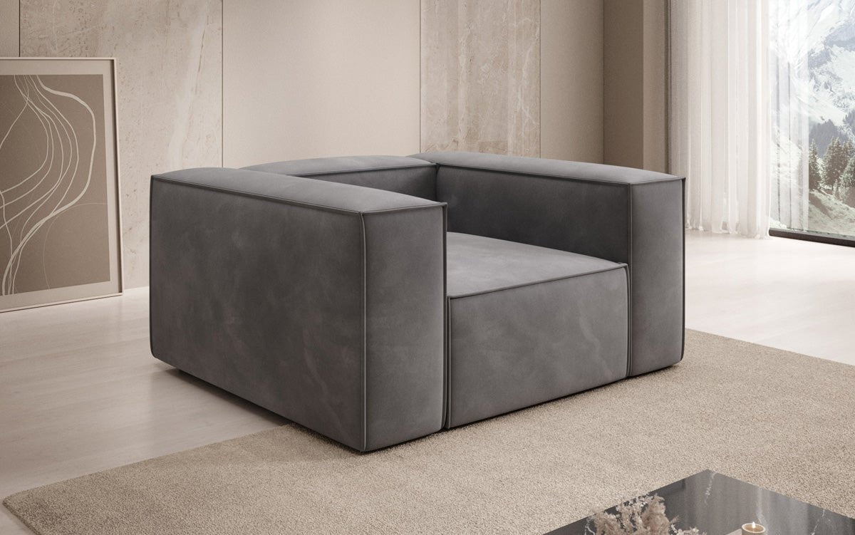 Designer bank-fauteuil Lesley in Fluweel