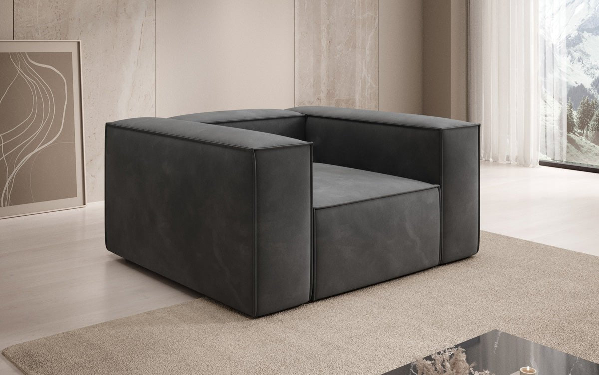 Designer bank-fauteuil Lesley in Fluweel
