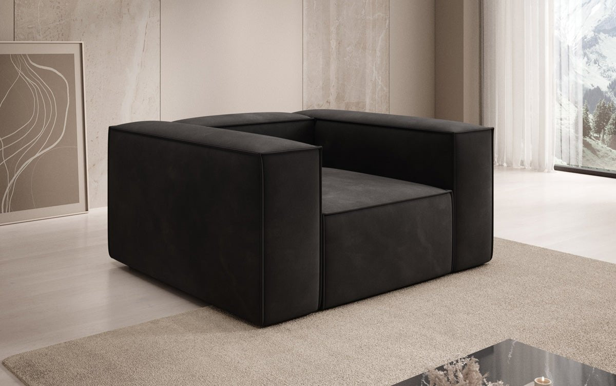 Designer bank-fauteuil Lesley in Fluweel