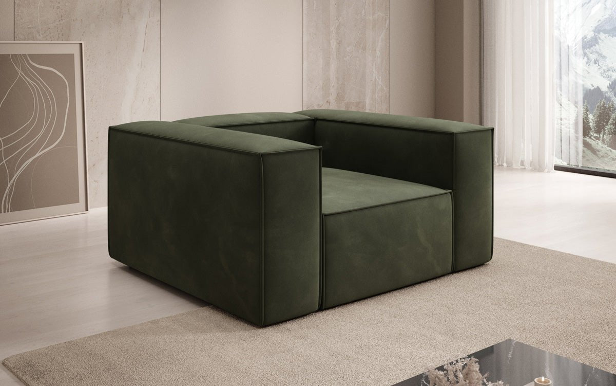 Designer bank-fauteuil Lesley in Fluweel