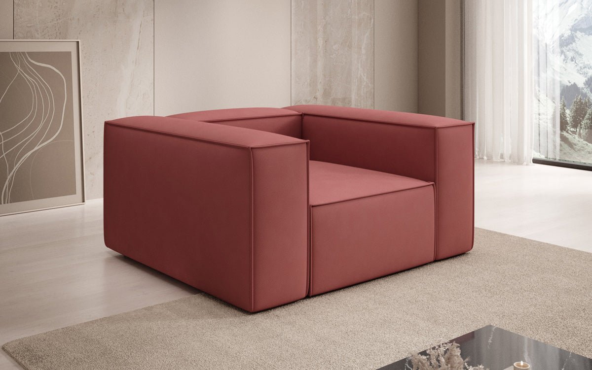 Designer Sofa-Sessel Lesley in Stof