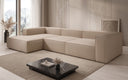 Canapé d’angle design Lesley en Bouclé