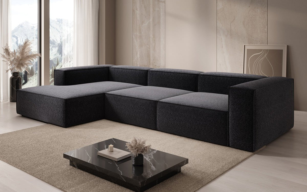 Designsofa Lesley L in structuurstof