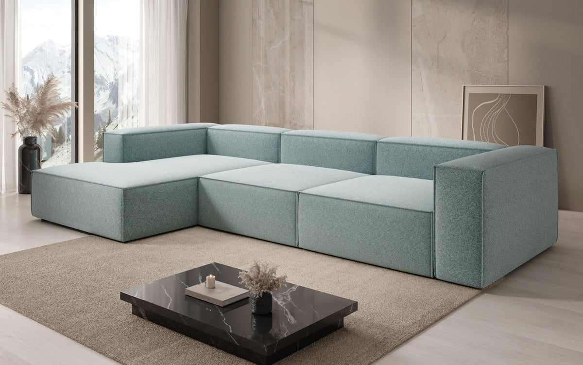 Designsofa Lesley L in structuurstof