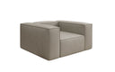 Fauteuil canapé design Lesley en cuir véritable