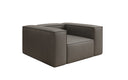 Fauteuil canapé design Lesley en cuir véritable