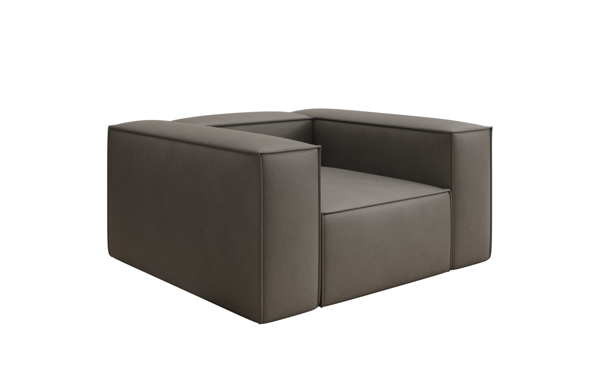 Designer bank-fauteuil Lesley in echt leer